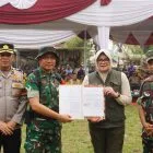 Bupati Dillah Hikmah Sari Resmi Buka TMMD Ke-130 Kodim 0419/Tanjab di Desa Merbau, Fokus Tingkatkan Jalan 2.690 Meter