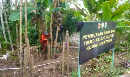 Perkuat Fondasi Penampungan Air, Progres Sumur Bor Sasaran 1 TMMD Capai 75 Persen