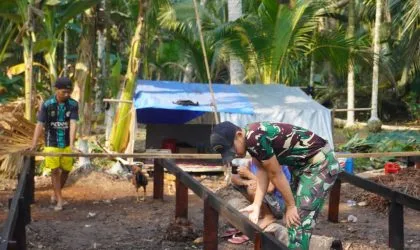 Langkah Awal Pembangunan, Tiang Fondasi RTLH Bapak Supiandi Mulai Berdiri Kukuh Lewat Semangat Gotong Royong